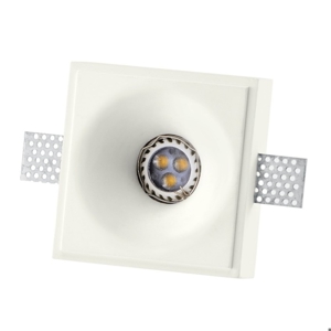 Isyluce round recessed spotlight in gypsum