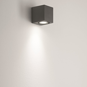 Outdoor cube wall light anthracite one light gu10