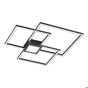 Led ceiling lamp anthracite modern style metal squares  38w 3000k