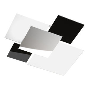 Top light shadow ceiling lamp 71cm white and black