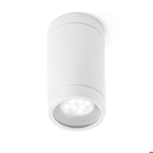 Ceiling spotlight white cylinder for indoor/outdoor